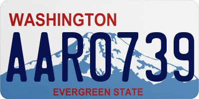 WA license plate AAR0739