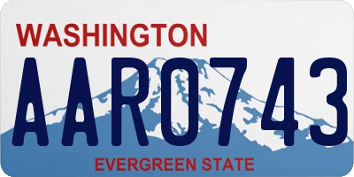 WA license plate AAR0743