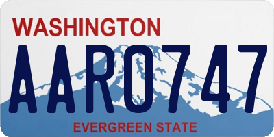 WA license plate AAR0747