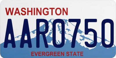 WA license plate AAR0750