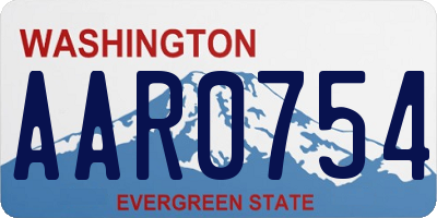 WA license plate AAR0754