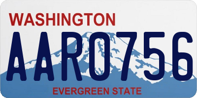 WA license plate AAR0756