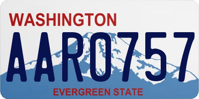 WA license plate AAR0757