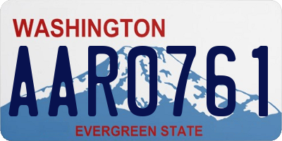 WA license plate AAR0761