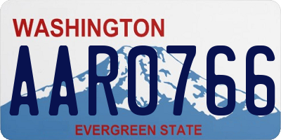 WA license plate AAR0766