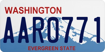 WA license plate AAR0771