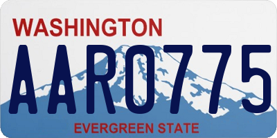 WA license plate AAR0775