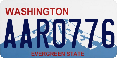 WA license plate AAR0776