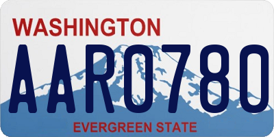 WA license plate AAR0780