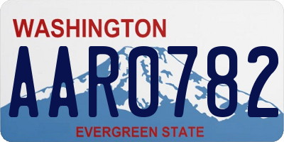 WA license plate AAR0782