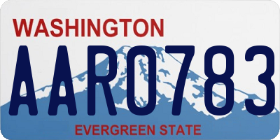 WA license plate AAR0783