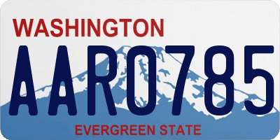 WA license plate AAR0785