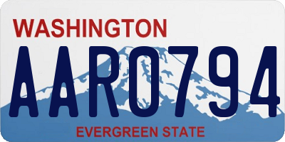 WA license plate AAR0794