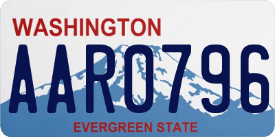 WA license plate AAR0796