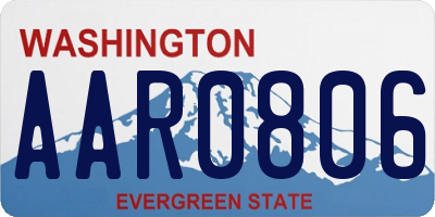 WA license plate AAR0806