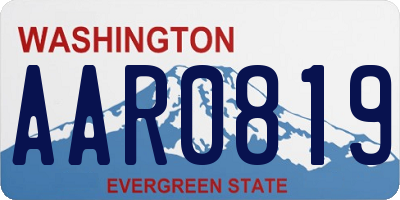 WA license plate AAR0819