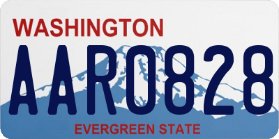 WA license plate AAR0828
