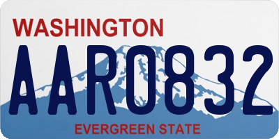WA license plate AAR0832