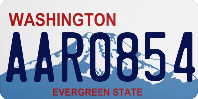 WA license plate AAR0854