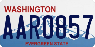 WA license plate AAR0857