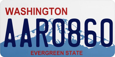 WA license plate AAR0860