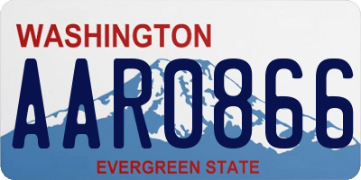 WA license plate AAR0866