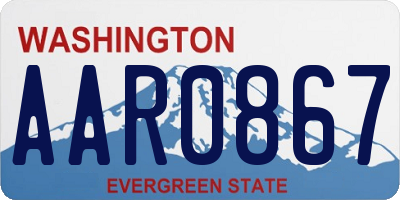 WA license plate AAR0867