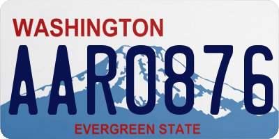WA license plate AAR0876