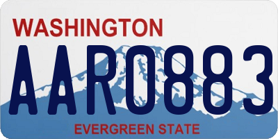 WA license plate AAR0883