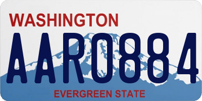 WA license plate AAR0884