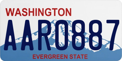 WA license plate AAR0887