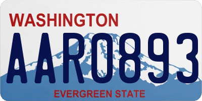 WA license plate AAR0893