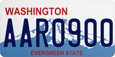WA license plate AAR0900