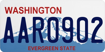 WA license plate AAR0902