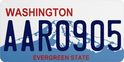 WA license plate AAR0905