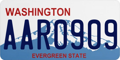 WA license plate AAR0909
