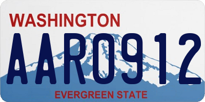 WA license plate AAR0912