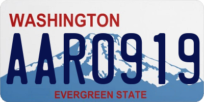 WA license plate AAR0919