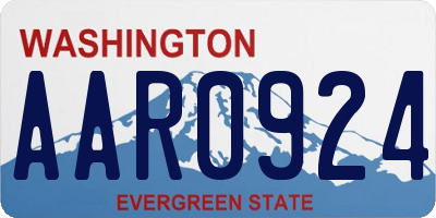 WA license plate AAR0924