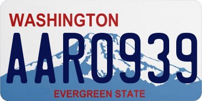 WA license plate AAR0939