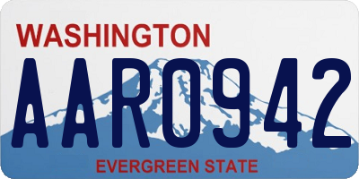 WA license plate AAR0942
