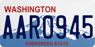 WA license plate AAR0945