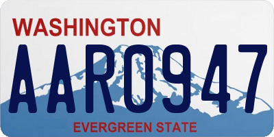WA license plate AAR0947