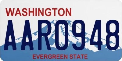 WA license plate AAR0948
