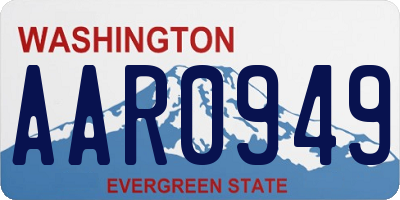 WA license plate AAR0949