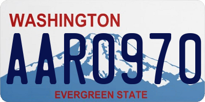 WA license plate AAR0970