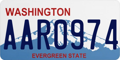 WA license plate AAR0974