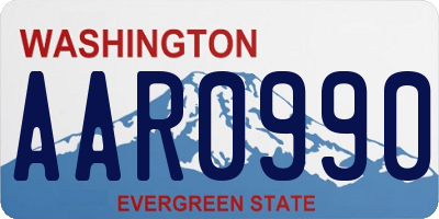 WA license plate AAR0990