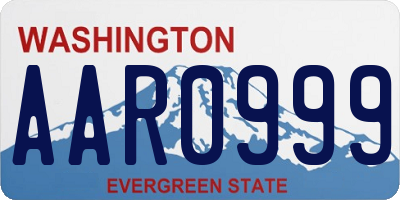 WA license plate AAR0999