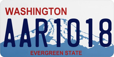 WA license plate AAR1018